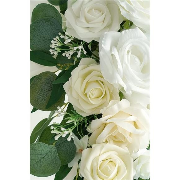 Artificial Wedding Arch Flowers Kit(Pack of3),with 26Ft White Color Wedding Arch - Picture 7 of 7